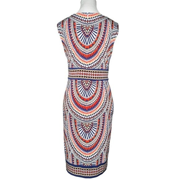 Chico's Size 4 Multicolor Sleeveless Sheath Tribal Disc Dress - Picture 6 of 9